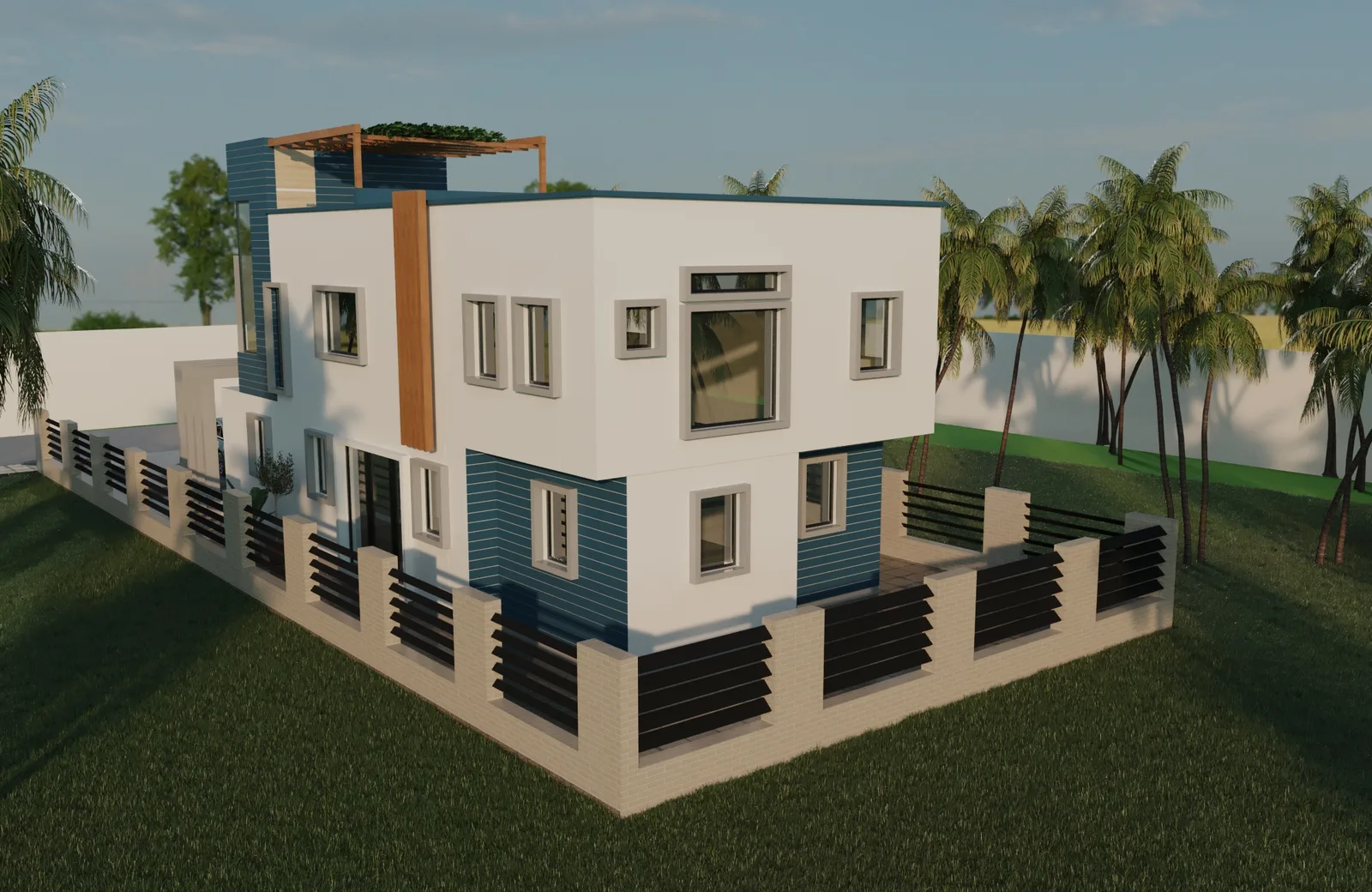 Coral Court — 3 bedroom tropical house plan exterior