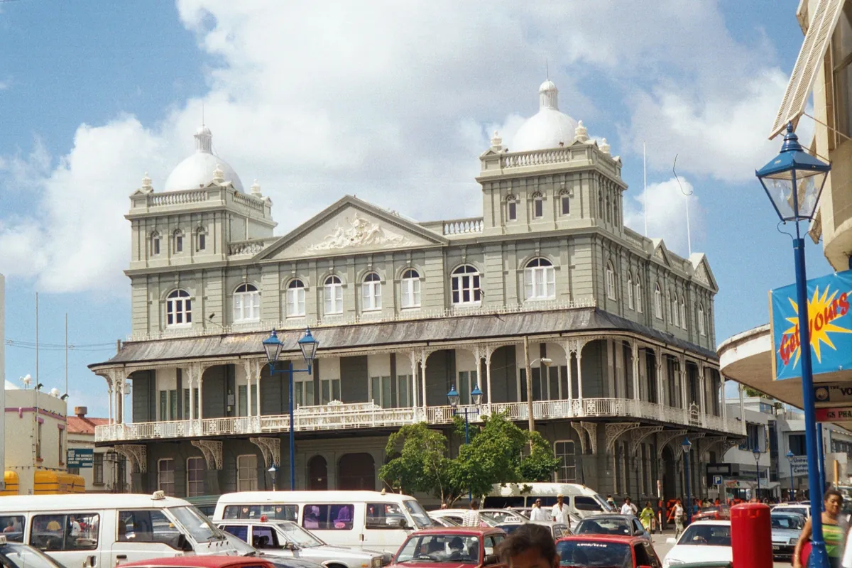 The historic Barbados Mutual Life Assurance Society building in Bridgetown, Barbados