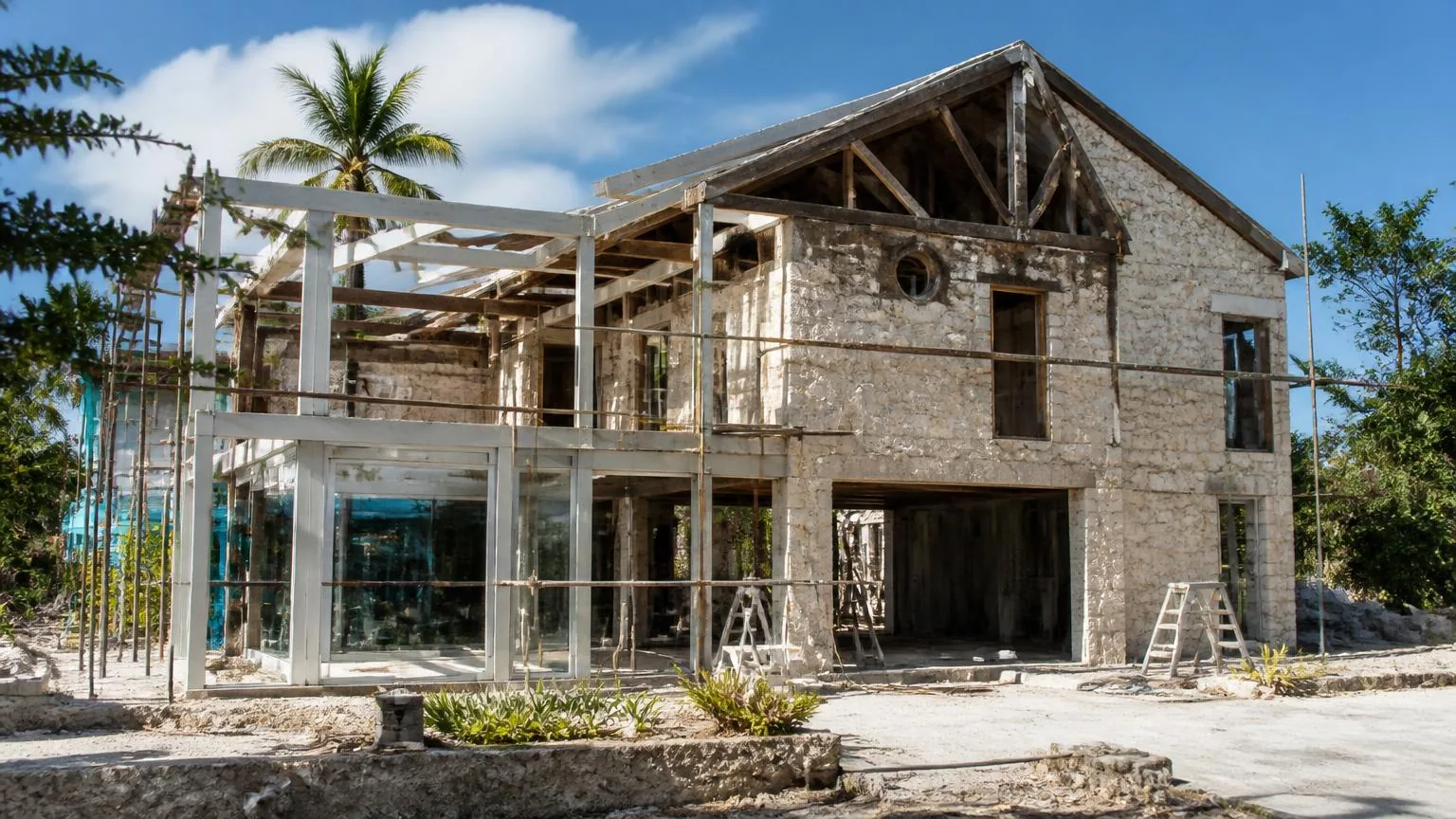 Heritage Barbadian building restored with contemporary steel and glazing